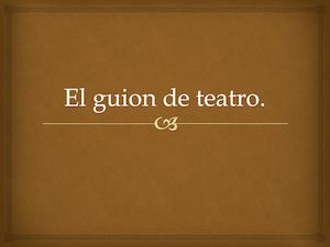 El Guion De Teatro