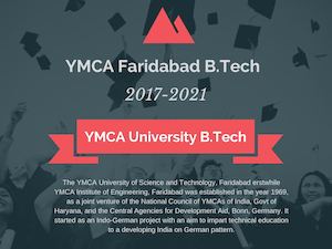 YMCA University B.Tech Admission 2017