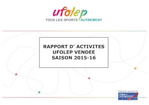 Rapport d'activité UFOLEP 85 2015-2016