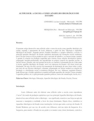 Escola Como Aparelho Ideológico De Estado