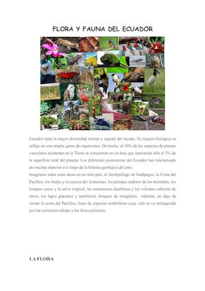 Flora Y Fauna Del Ecuador
