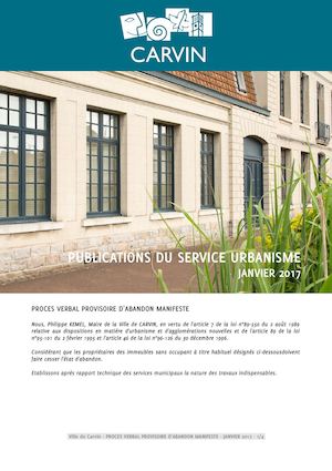 Procès-verbal provisoire de l’état d’abandon manifeste