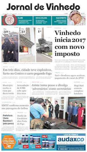 Jornal De Vinhedo Sabado 07 De Janeiro De 2017 Edic 1624