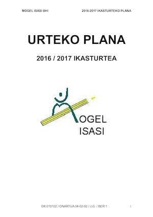Urteko Plana 2016 17