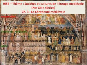 Cours Chrétienté Médiévale