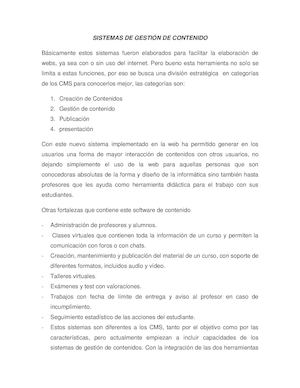 Sistemas De Gestión De Contenido