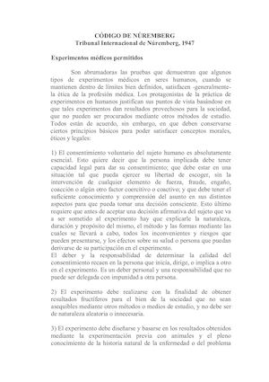Código Nuremberg Francisco Javier Cervigon Ruckauer
