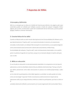 7 Aspectos De Wikis