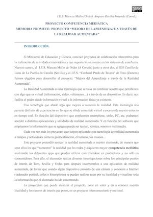 Proyecto Competencia Mediática  Francisco Javier Cervigon Ruckauer