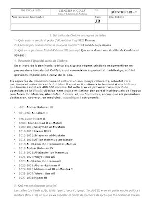 Activitat Al Andalus I Islam