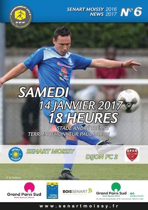 Programme De Match Senart Moissy Fc Dijon II Du 14 Janvier 2017
