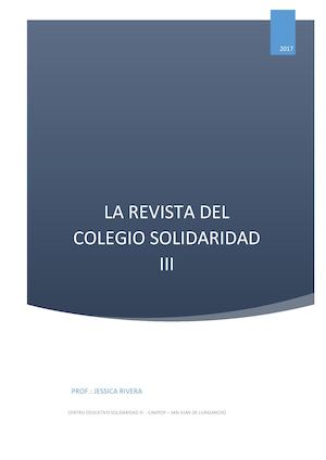 Historia Del Colegio Solidaridad Iii