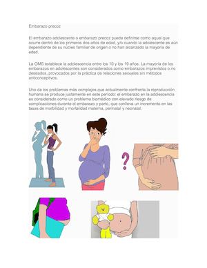 embarazo precoz