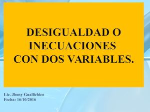 Clase 5 De Inecuaciones Cuadraticas Con Una Incognita