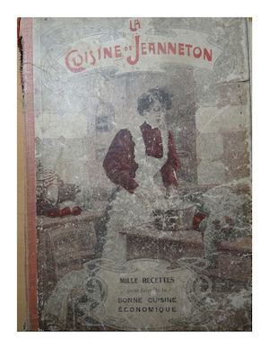 Recettes de cuisine en 1900.