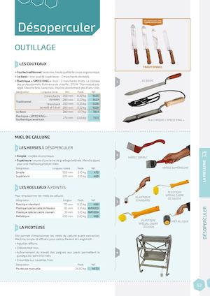 Catalogue Miellerie Désoperculer Thomas 2016