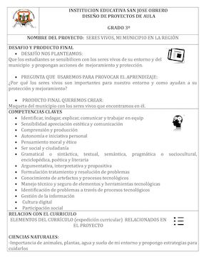 Grado 3º Mi Municipio En La Región Los Seres Vivos, Mi Entrono Y Mi Municipio
