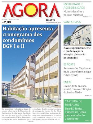 Jornal Agora - Edição 11650 - 16 de Janeiro de 2017