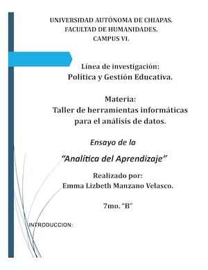 Analitica de Aprendizaje