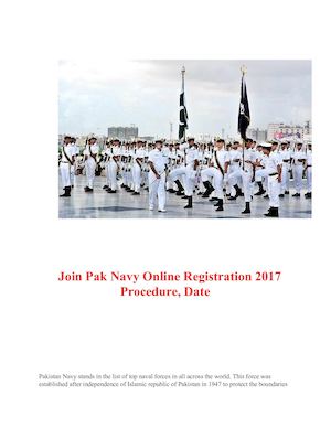 Join Pak Navy Online Registration 2017 Procedure, Dates