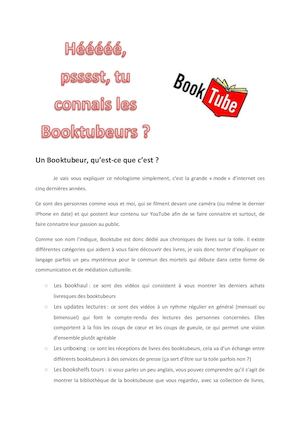 Booktubeurs (Julie La, 2016).