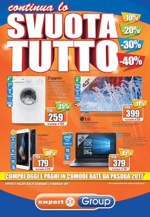 volantino Expert "continua lo svuotatutto"