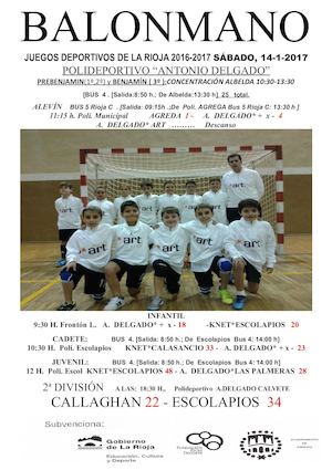 Balonmano 14 01 2017