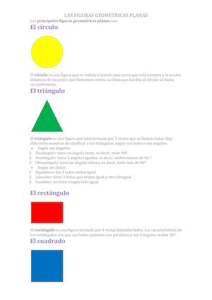 Las Figuras Geometricas Planas
