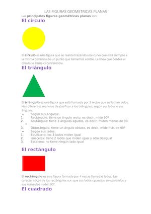 Las Figuras Geometricas Planas