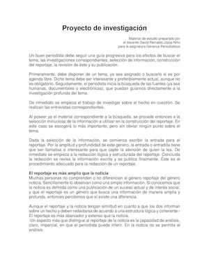 Proyecto de Investigación