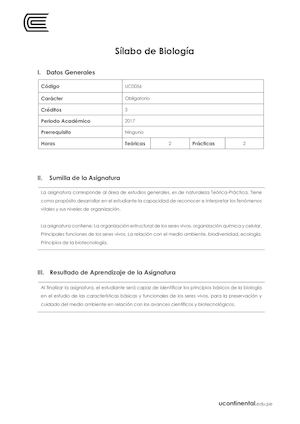 Sílabo Uc Biología 2017
