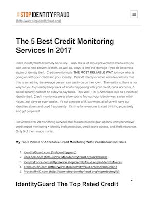Sif Credit Monitoring Service Reviews