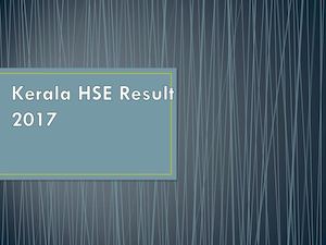 Kerala Hse Result 2017
