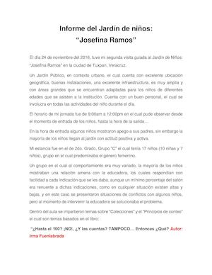 4 Informe Del Jardín De Niños