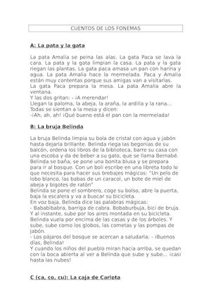 Cuentos De Los Fonemas