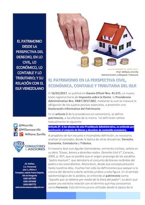 El Patrimonio, Desde Lo Civil, Económico Y Tributario
