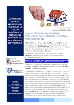 El Concepto De Patrimonio, Desde Lo Civil, Económico Y Tributario