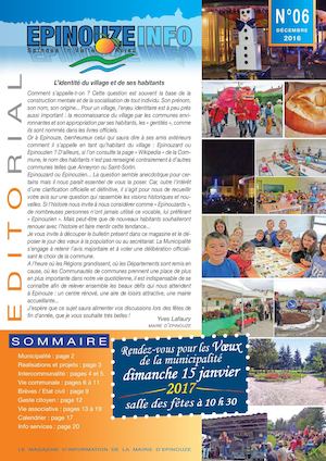 Info N°6 Déc 2016 - EPINOUZE