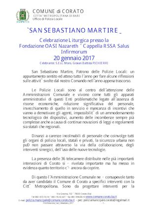 20 01 17 Relazione Polizia Municipale Corato