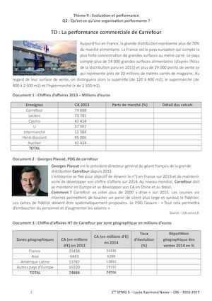 Td Performance Commerciale Carrefour Dossier éLève