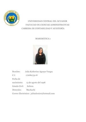 JULIA AGUAYO MATEMÁTICA SEGUNDO HEMI SEMESTRE