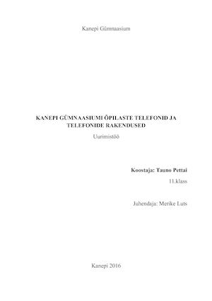 Uurimus Tõõ Tauno Uus 45 Valma