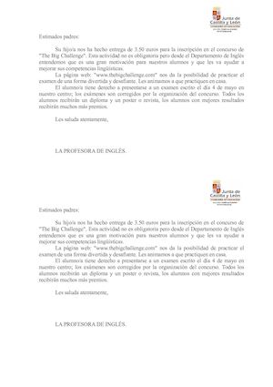 Carta The Big Challenge