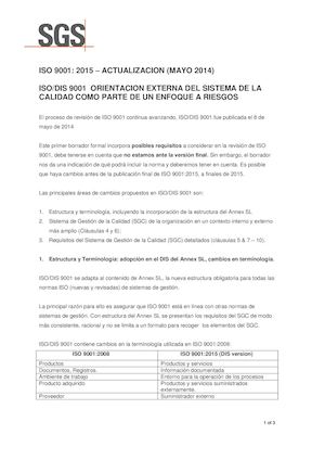 Sgscomunicado News Release Actualizacon Sobre Revision Iso 9001 Mayo 2014for Localization 3es14