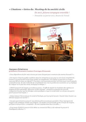 Meeting de la société civile - Sélection de citations