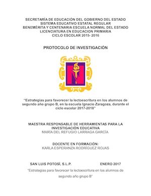 Protocolo De Investigación