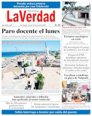 La Guaira, viernes 27 de enero de 2017 Año 20 No. 6247