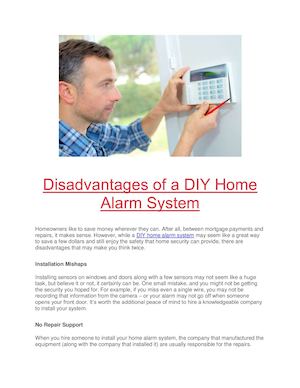 Disadvantages of a DIY Home Alarm System