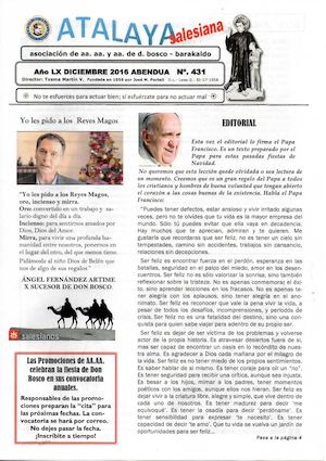 Atalaya Diciembre Nº 431 Año 2016