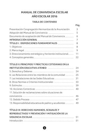 I E Ateneo Manual De Convivencia